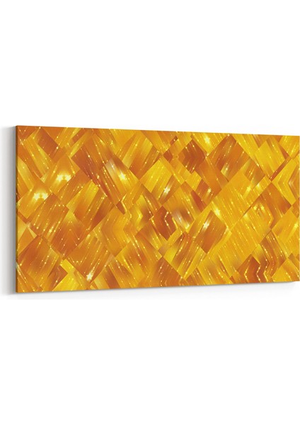 10372YD Abstract Görsel Yatay Dar Kanvas Tablo