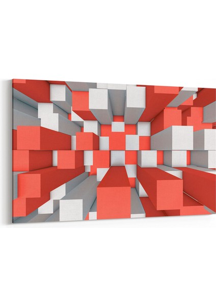 10028Y Abstract 3 Boyut Görsel Yatay Kanvas Tablo