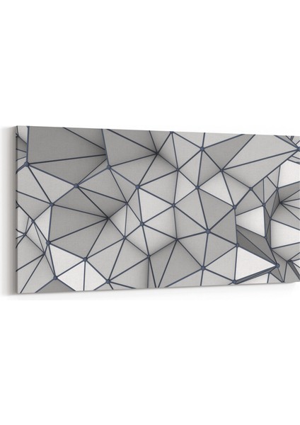 10163YD Abstract Görsel Yatay Dar Kanvas Tablo