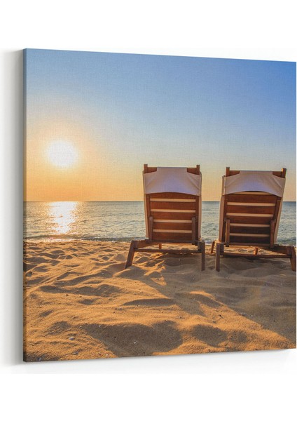 16044K Günbatımı Görseli Kare Kanvas Tablo