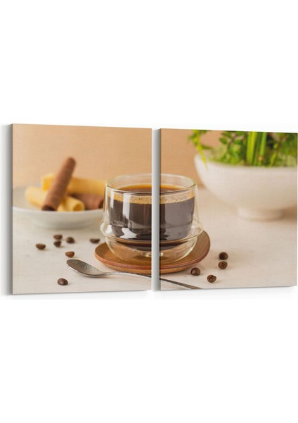 15062K2Y Gıda Görseli Kare 2'li Yatay Kanvas Tablo