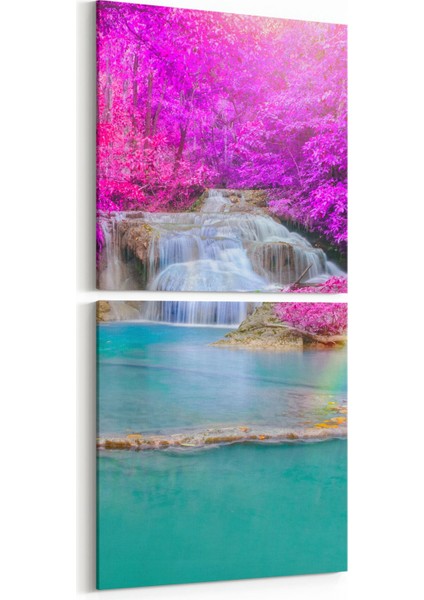 13820K2D Doğa / Manzara Görseli Kare 2'li Dikey Kanvas Tablo