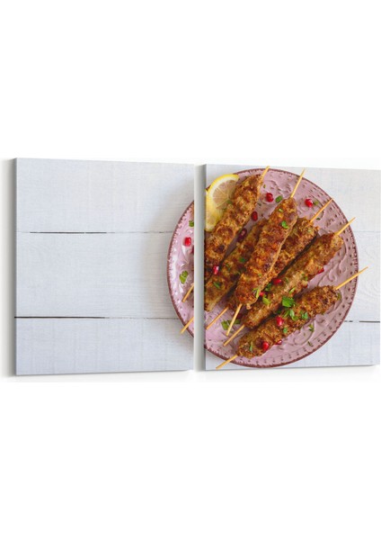 15059K2Y Gıda Görseli Kare 2'li Yatay Kanvas Tablo