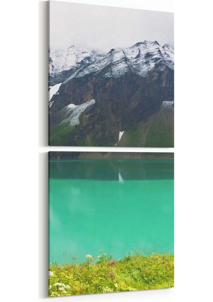 14461K2D Doğa / Manzara Görseli Kare 2'li Dikey Kanvas Tablo