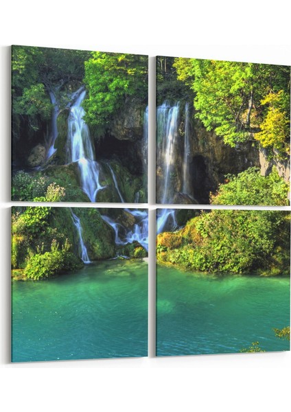 13640K4 Doğa / Manzara Görseli Kare 4'lü Kanvas Tablo