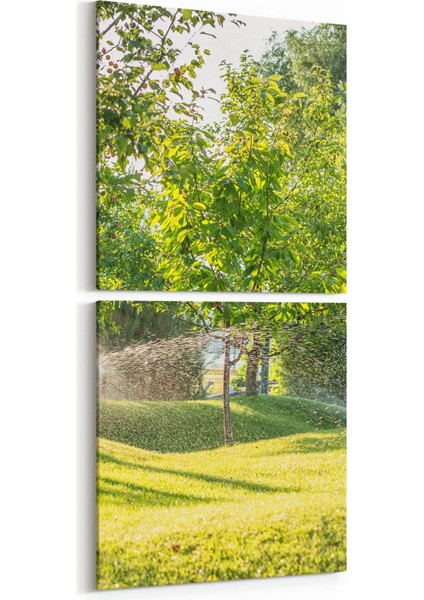 13496K2D Doğa / Manzara Görseli Kare 2'li Dikey Kanvas Tablo