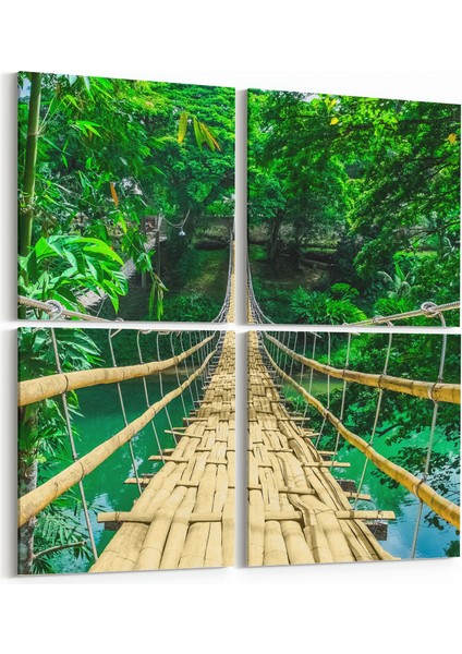 14079K4 Doğa / Manzara Görseli Kare 4'lü Kanvas Tablo