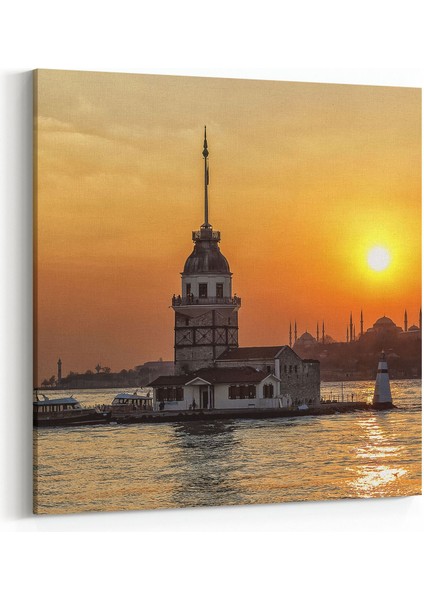 16058K Günbatımı Görseli Kare Kanvas Tablo