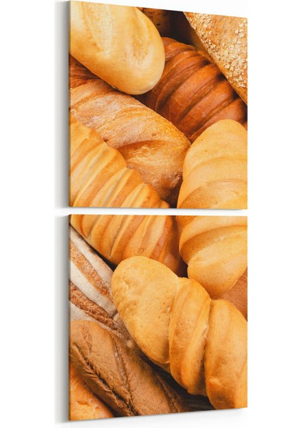 15050K2D Gıda Görseli 2'li Dikey Kanvas Tablo