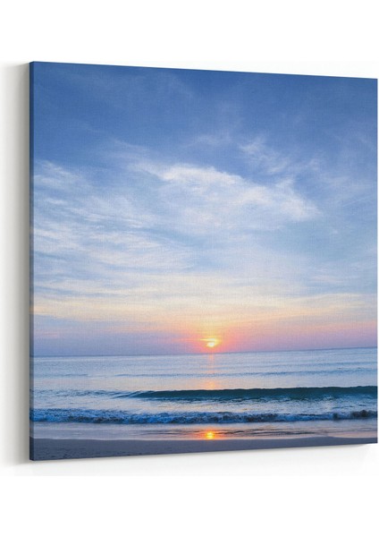 15941K Günbatımı Görseli Kare Kanvas Tablo