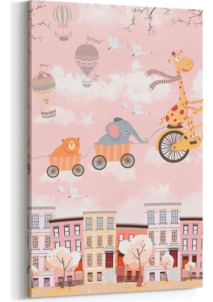 12743D Çocuk Odası Görseli Dikey Kanvas Tablo