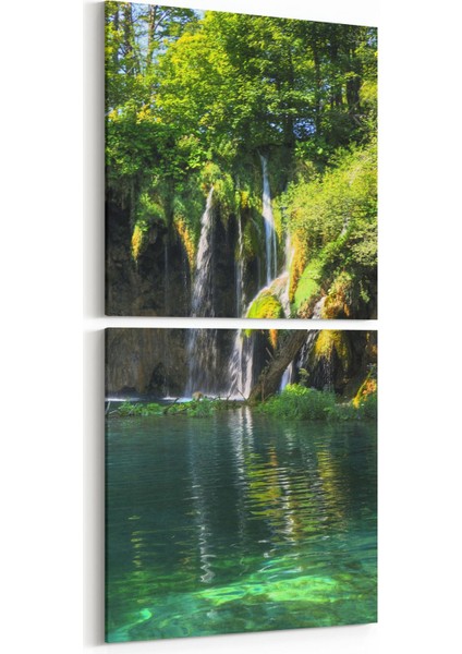 13627K2D Doğa / Manzara Görseli Kare 2'li Dikey Kanvas Tablo
