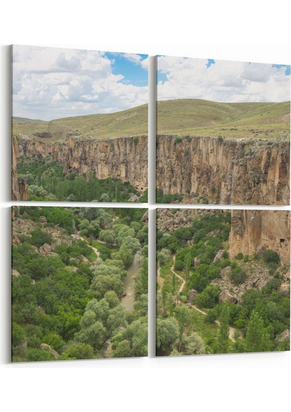 14063K4 Doğa / Manzara Görseli Kare 4'lü Kanvas Tablo