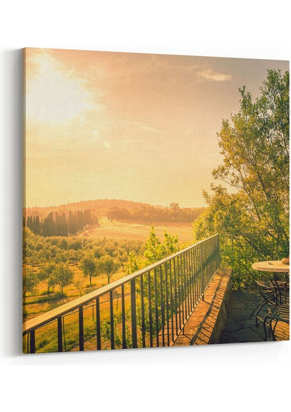 16027K Günbatımı Görseli Kare Kanvas Tablo