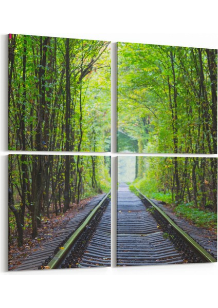 13902K4 Doğa / Manzara Görseli Kare 4'lü Kanvas Tablo