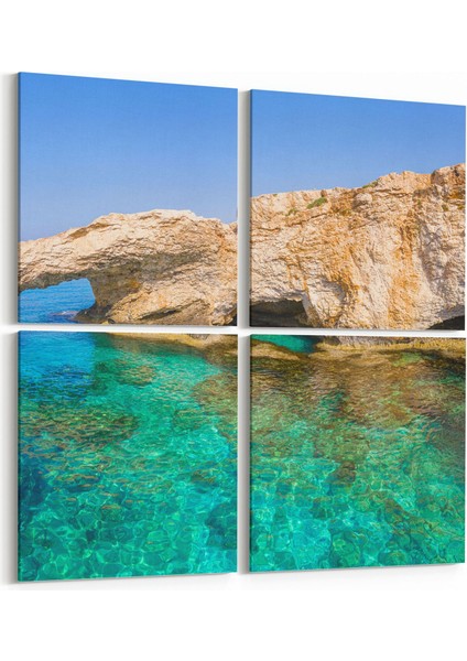 13463K4 Doğa / Manzara Görseli Kare 4'lü Kanvas Tablo