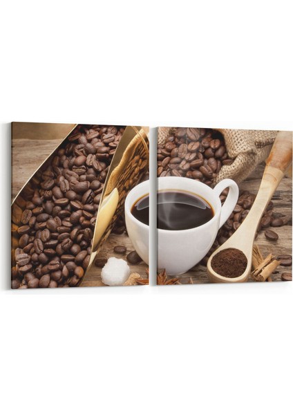 15089K2Y Gıda Görseli Kare 2'li Yatay Kanvas Tablo