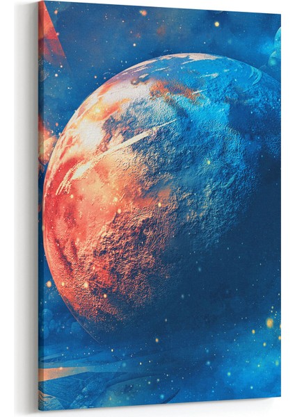 17682D Uzay Görseli Dikey Kanvas Tablo