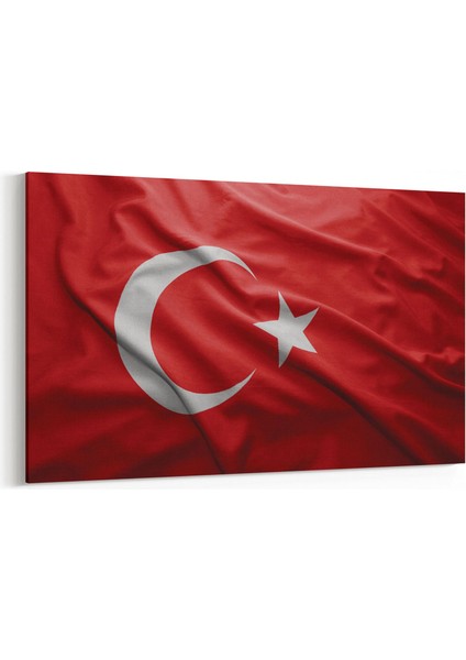 17537Y Türk Bayrağı Görseli Yatay Kanvas Tablo