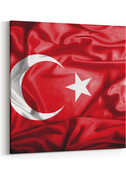 17541K Türk Bayrağı Görseli Kare Kanvas Tablo