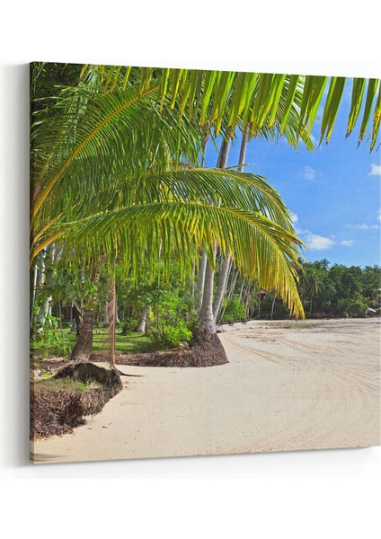 16595K Kumsal / Sahil Görseli Kare Kanvas Tablo