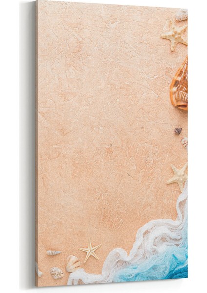 16370DD Kumsal / Sahil Görseli Dikey Dar Kanvas Tablo