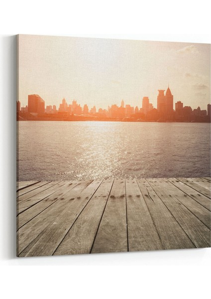 17988K Yapı Görseli Kare Kanvas Tablo