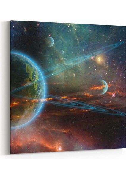 17670K Uzay Görseli Kare Kanvas Tablo