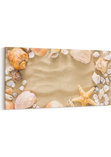 16353YD Kumsal / Sahil Görseli Yatay Dar Kanvas Tablo