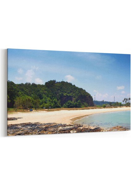 16494Y Kumsal / Sahil Görseli Yatay Kanvas Tablo