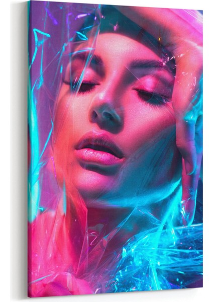 16810D Model / Manken Görseli Dikey Kanvas Tablo