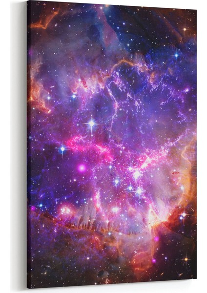 17686D Uzay Görseli Dikey Kanvas Tablo