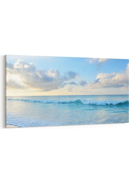 16479YD Kumsal / Sahil Görseli Yatay Dar Kanvas Tablo