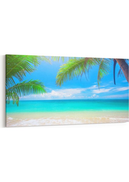 16592YD Kumsal / Sahil Görseli Yatay Dar Kanvas Tablo