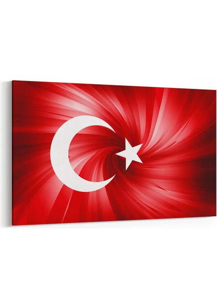 17543Y Türk Bayrağı Görseli Yatay Kanvas Tablo
