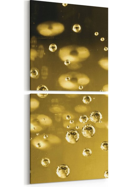 17232K2D Su / Damla Görseli Kare 2'li Dikey Kanvas Tablo