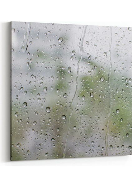 17221K Su / Damla Görseli Kare Kanvas Tablo