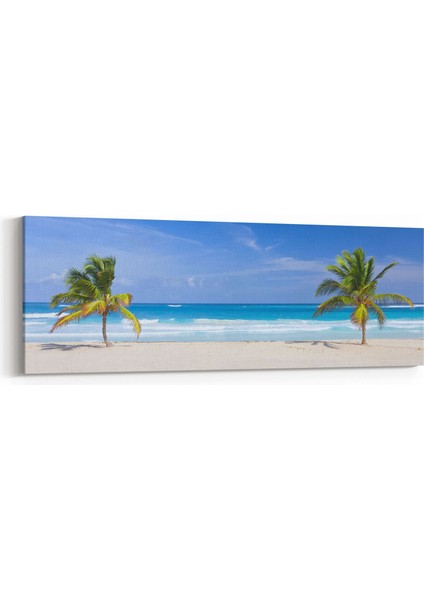 16634YI Kumsal / Sahil Görseli Yatay Ince Kanvas Tablo
