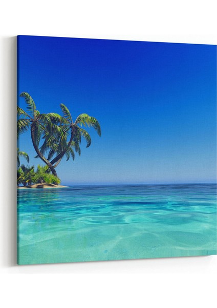 16504K Kumsal / Sahil Görseli Kare Kanvas Tablo