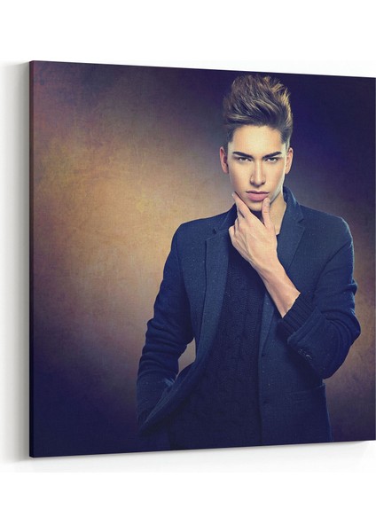 16852K Model / Manken Görseli Kare Kanvas Tablo