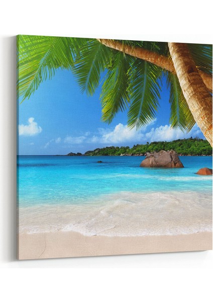 16392K Kumsal / Sahil Görseli Kare Kanvas Tablo