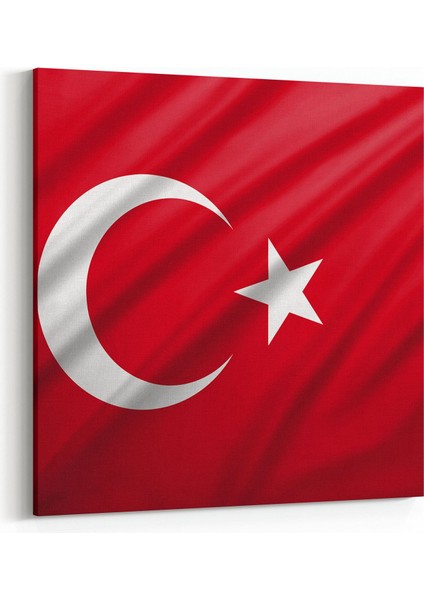 17557K Türk Bayrağı Görseli Kare Kanvas Tablo