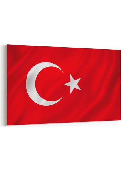 17542Y Türk Bayrağı Görseli Yatay Kanvas Tablo