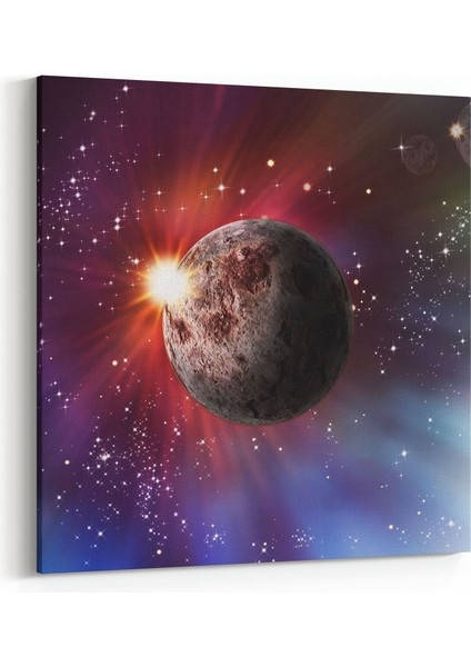 17680K Uzay Görseli Kare Kanvas Tablo