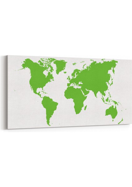 16237YD Harita Görseli Yatay Dar Kanvas Tablo