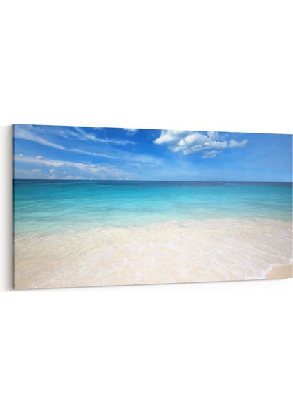 16410YD Kumsal / Sahil Görseli Yatay Dar Kanvas Tablo