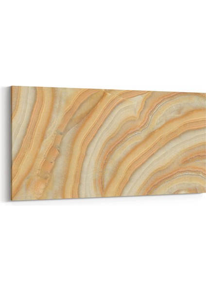 16683YD Mermer Desen Görsel Yatay Dar Kanvas Tablo