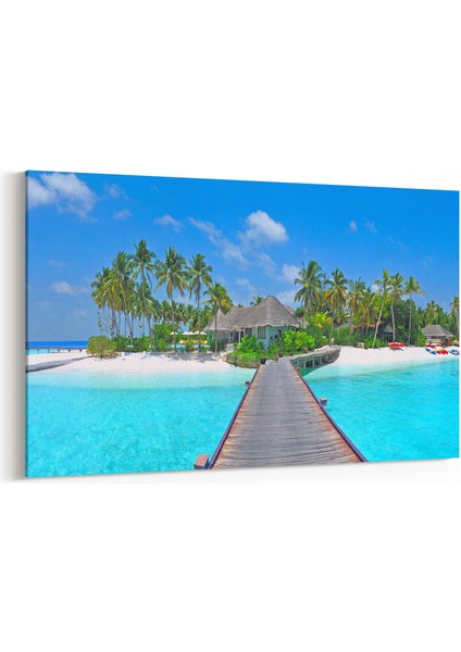 16623Y Kumsal / Sahil Görseli Yatay Kanvas Tablo
