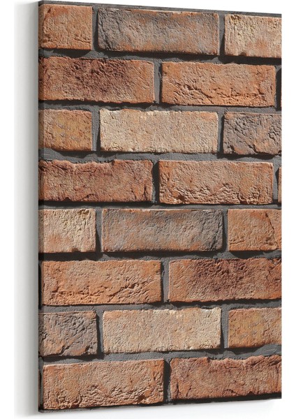 17418D Taş / Tuğla Görseli Dikey Kanvas Tablo