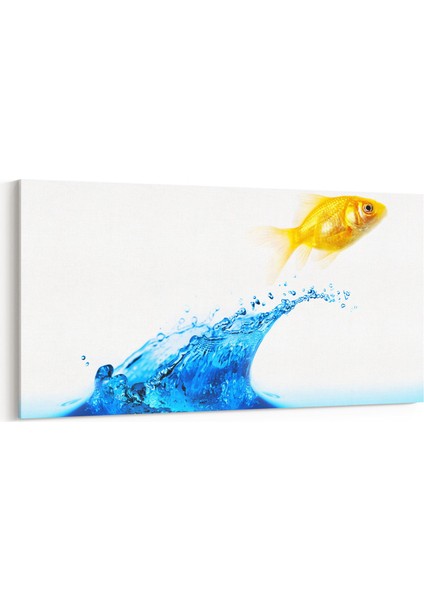 17220YD Su / Damla Görseli Yatay Dar Kanvas Tablo